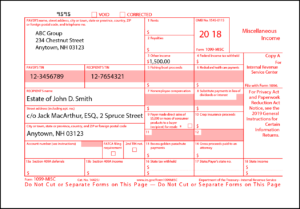 1099-MISC EE Estate Year of Death