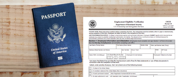 Passport and I-9 Form