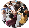 Diversity and Inclusion Webinar Icon Small Worker Huddle