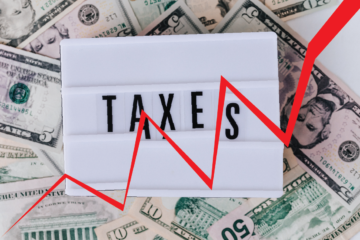 COVID Municipal Budget Cuts-01 Taxes and Money Cut by Red Line