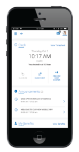 Cellphone with CheckmateHCM time tracking