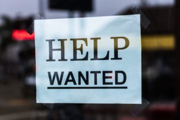 Help Wanted Sign in Window Help Wanted Sign in Window